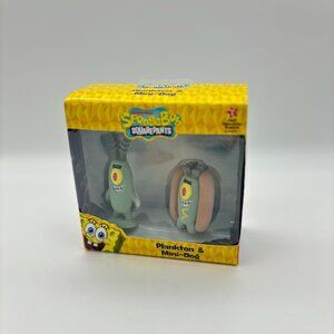 SpongeBob Squarepants Plankton & Mini-Dog 2.25" Flocked Figures 2 Pack 2025 NIB